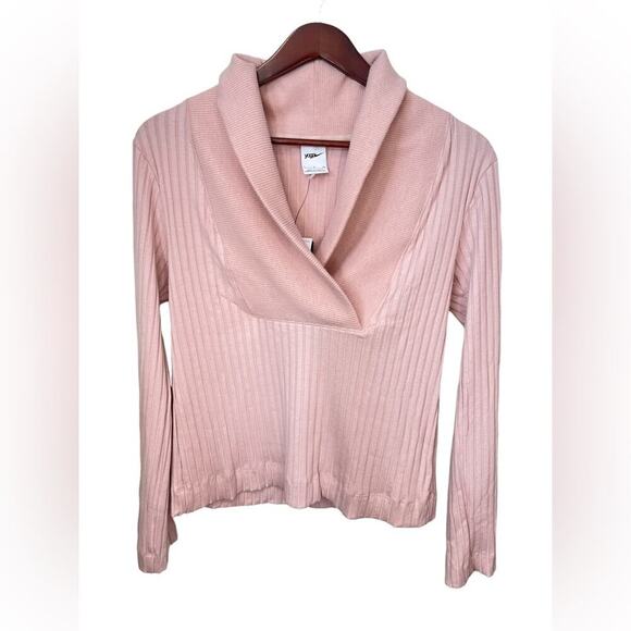 NIKE NWT Yoga Luxe Ribbed Long-sleeve Women's Pink Sweater Size Small $80 MSRP - Picture 2 of 14